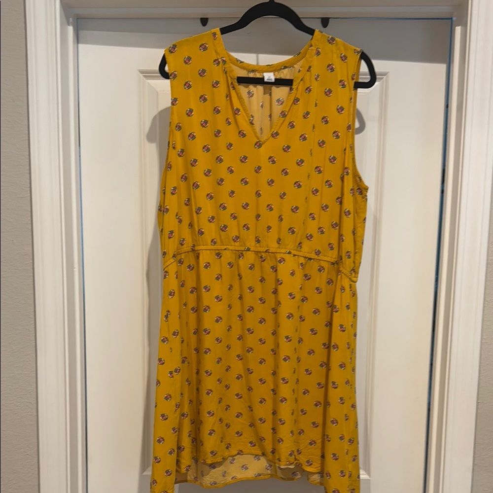 Old Navy Floral Yellow Dress